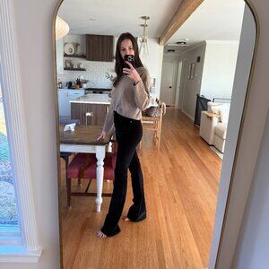Veronica Beard Velvet Flare Jeans Black Size 26